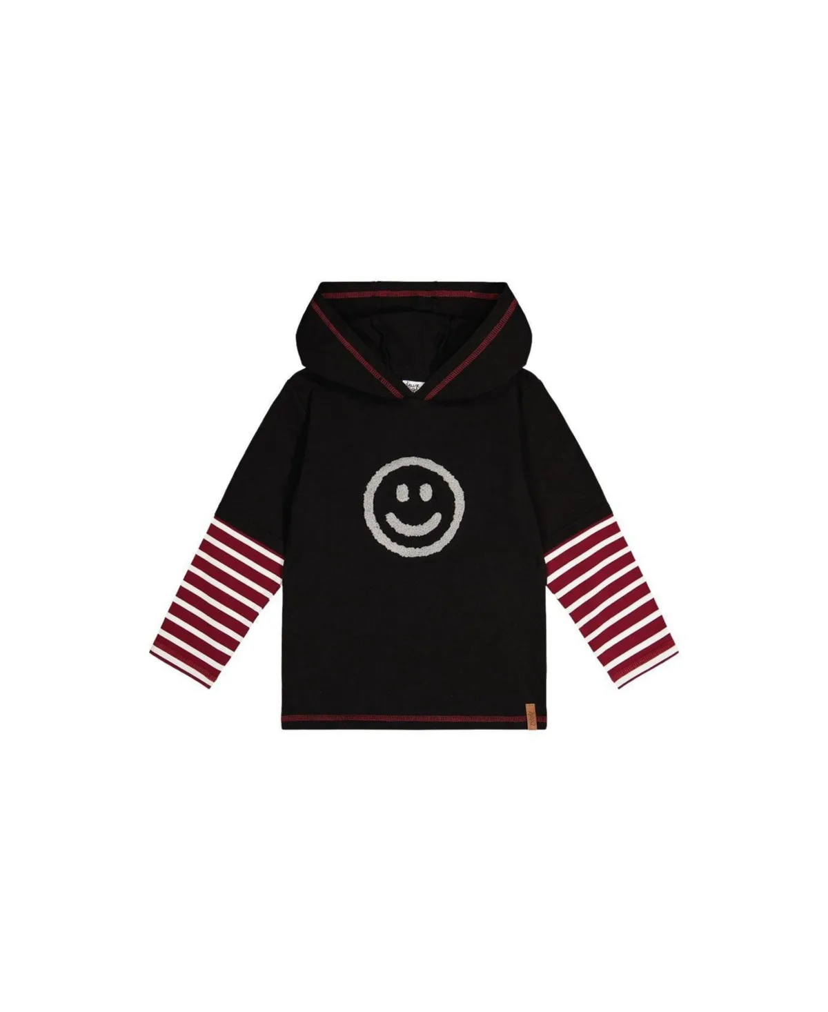 Fake Double Sleeve Hooded Shirt by Deux Par Deux
