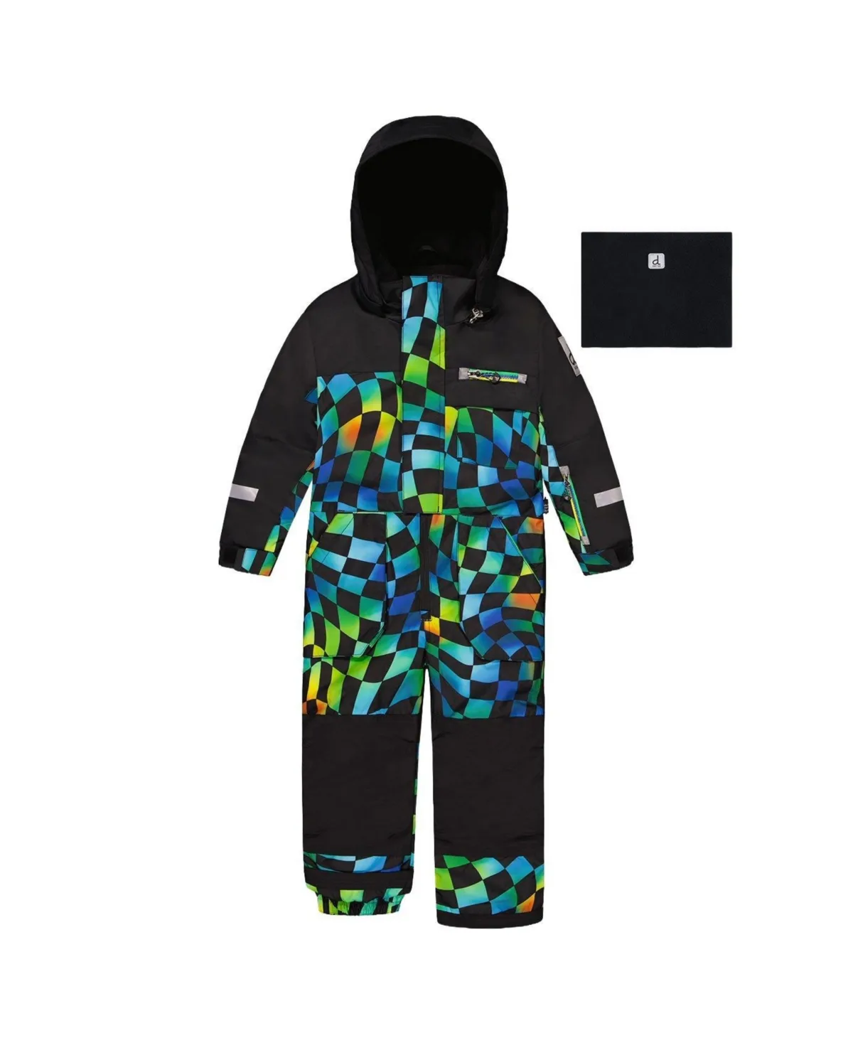 One Piece Play Snowsuit Checkered Print by Deux Par Deux