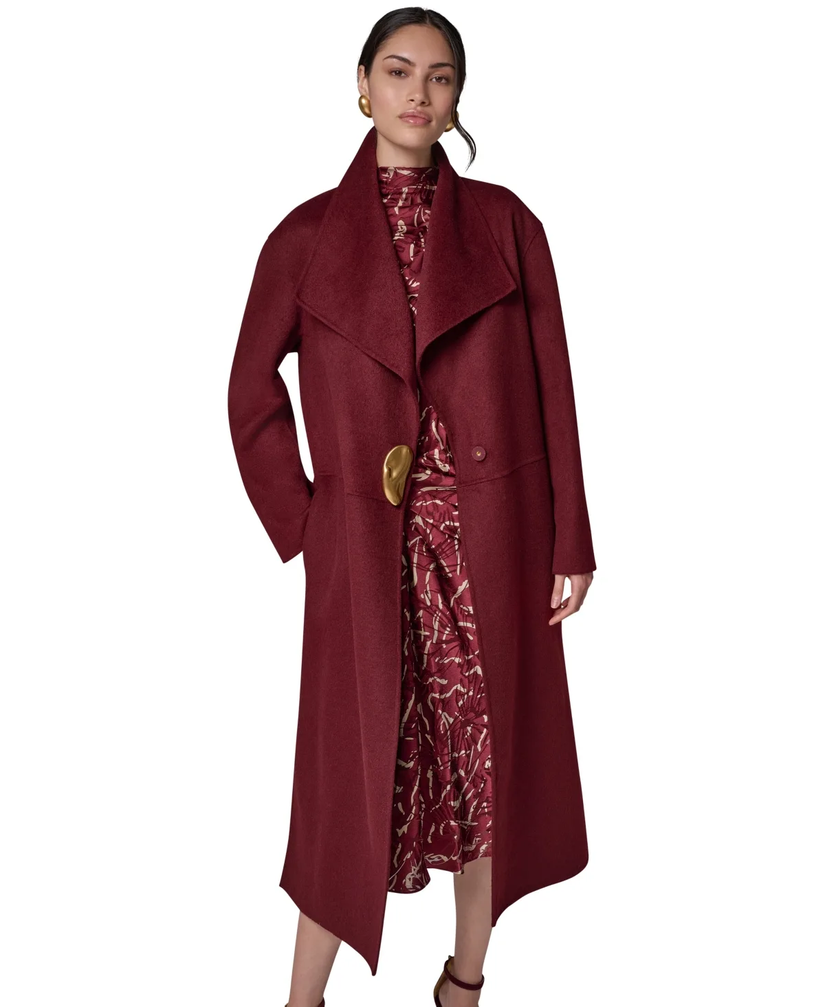 Wool-Blend Oversized Coat by Donna Karan New York