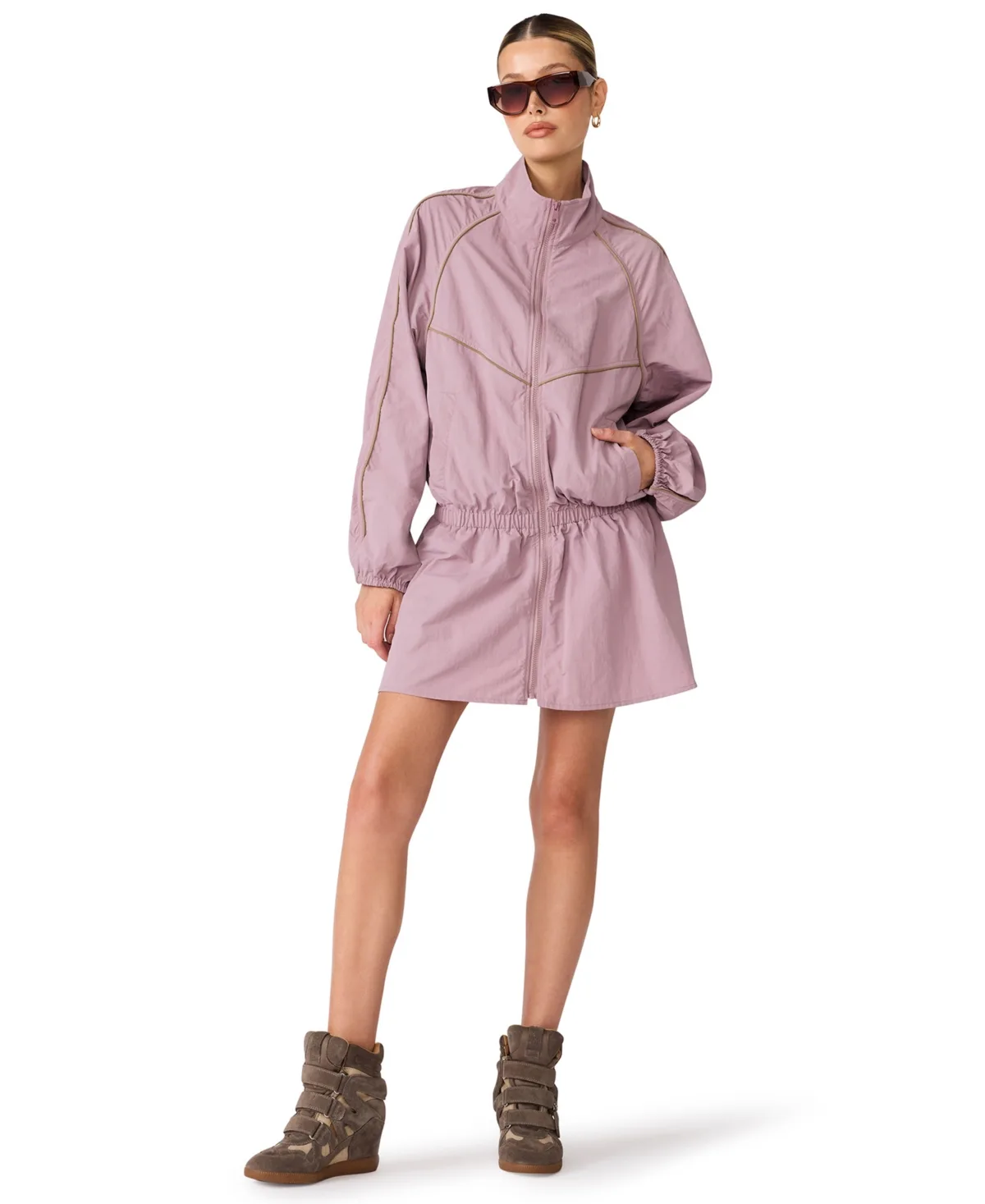 Long-Sleeve Mock Neck Mini Dress by Steve Madden