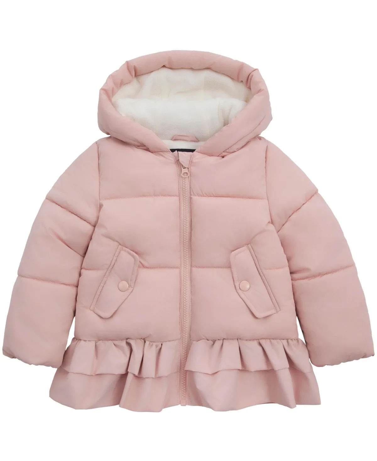 Rosie Fleece-Lined Ruffle Puffer Coat by Rokka&rolla