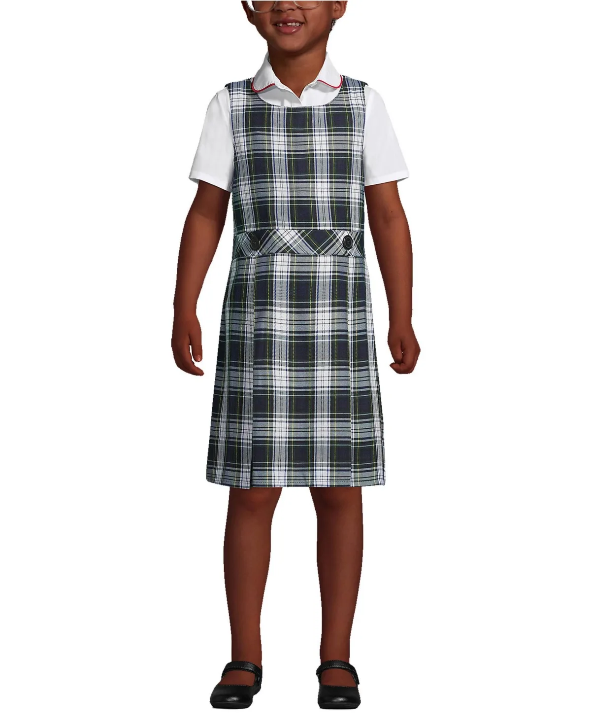School Uniform Plaid Jumper Top of Knee by Lands' End