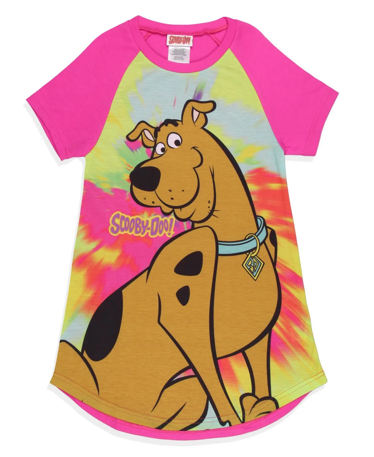 Nightgown Tie-Dye Classic Character Short-Sleeve Raglan Pajama by Scooby-doo