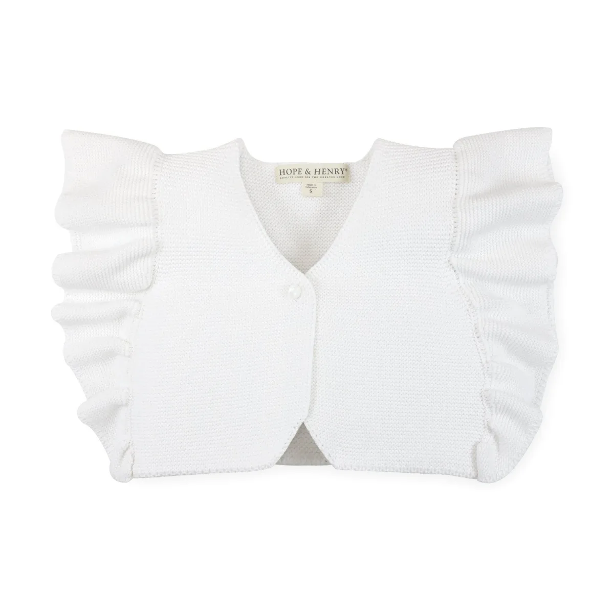 Ruffle Sleeve Sweater Vest by Hope & Henry