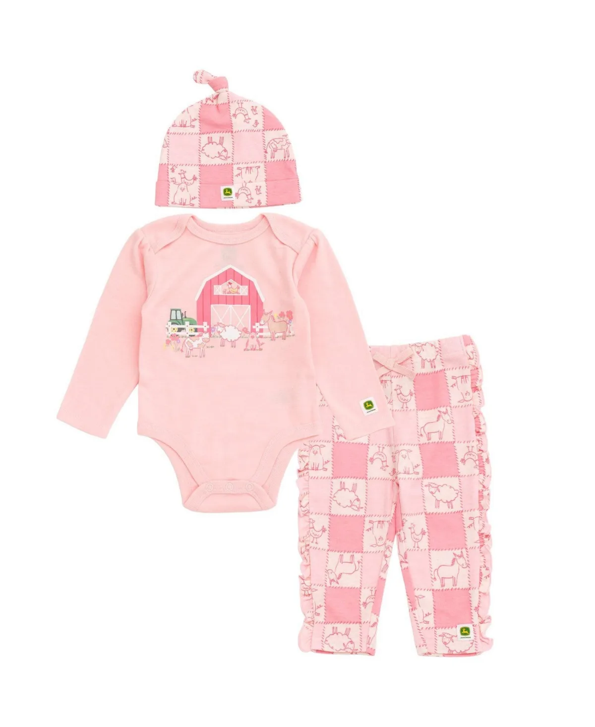 3 Piece Bodysuit Pants and Hat Set by John Deere