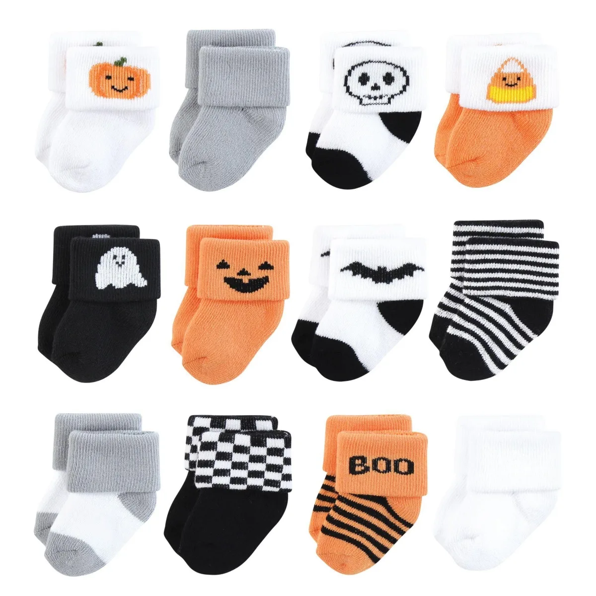 Cotton Rich Newborn and Terry Socks 12-Pack by Hudson Baby
