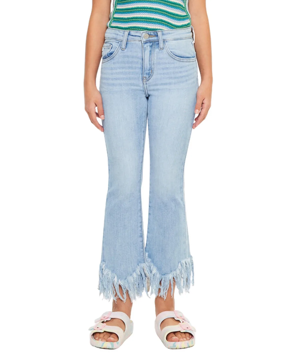 Beth High Rise Crop Bootcut Jeans by Kancan