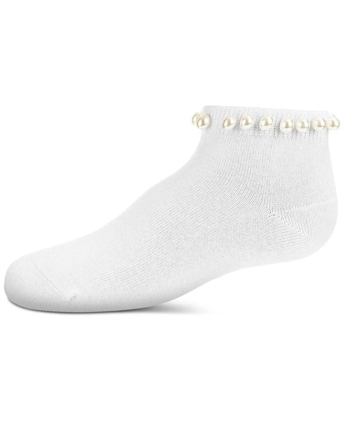 Pretty in Pearls Cotton Blend Anklet Socks by Memoi