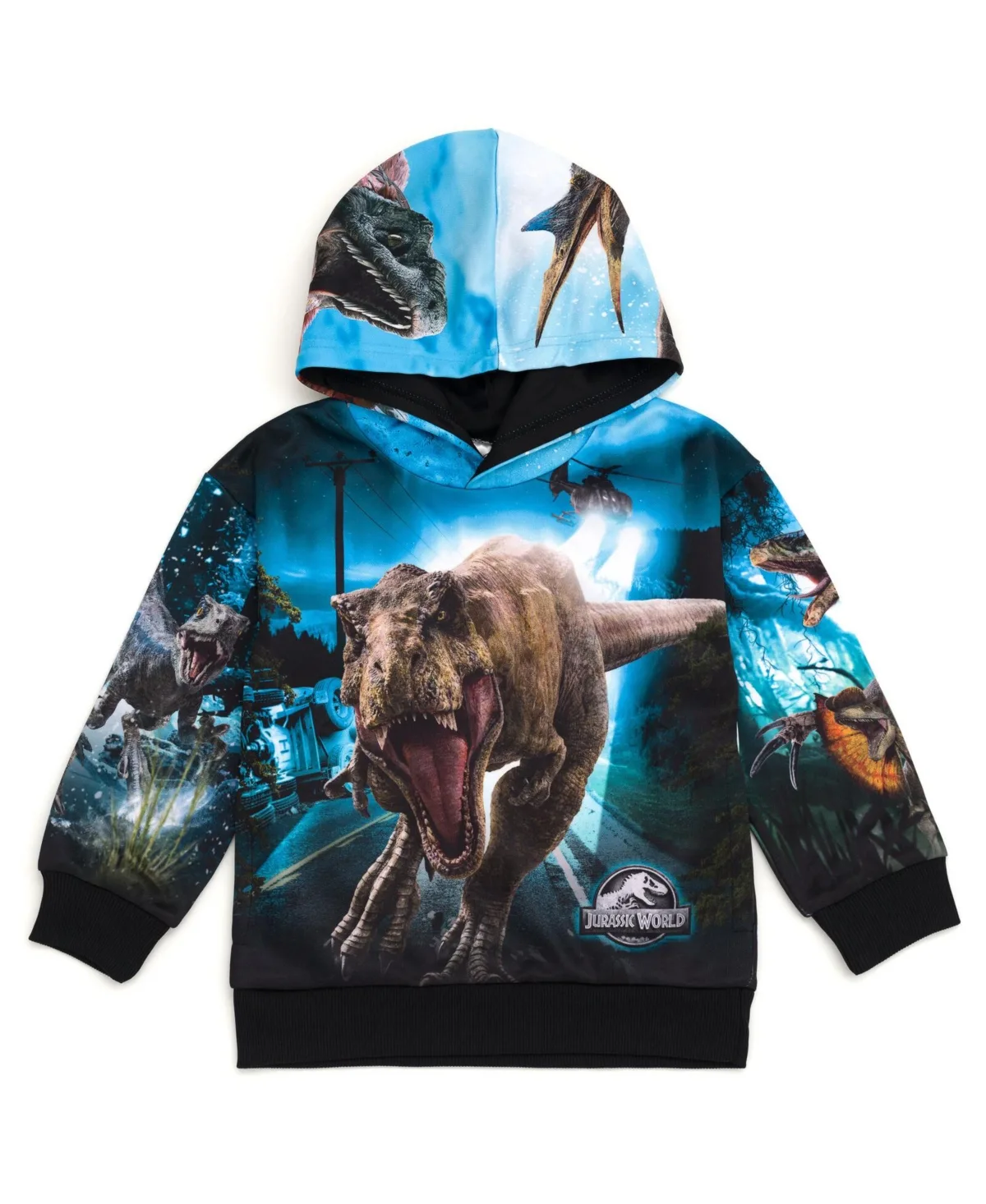 Jurassic Park Blue T-Rex Fleece Pullover Hoodie by Jurassic World