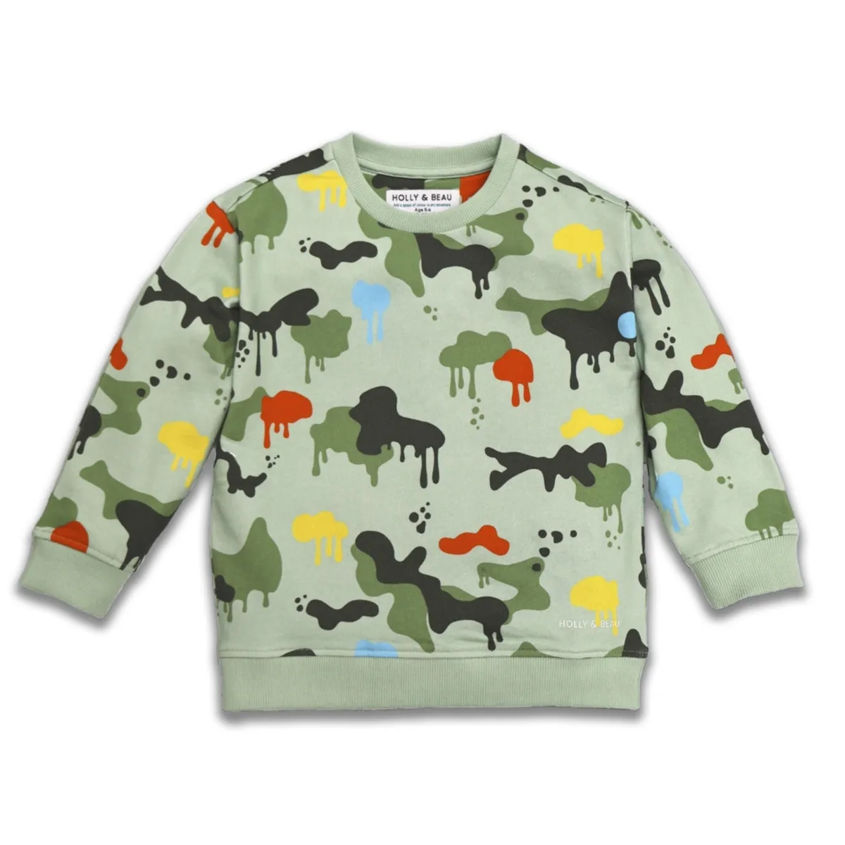 Dinosaur Cotton Crew Neck Sweatshirt by Holly And Beau