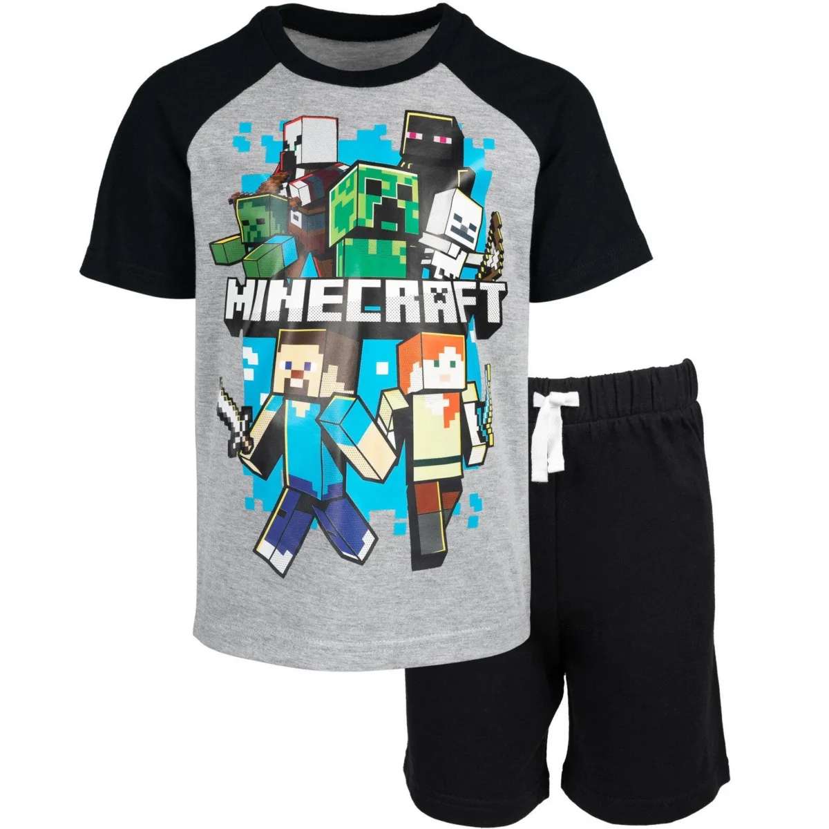 Creeper T-Shirt and French Terry Shorts Outfit Set by Minecraft