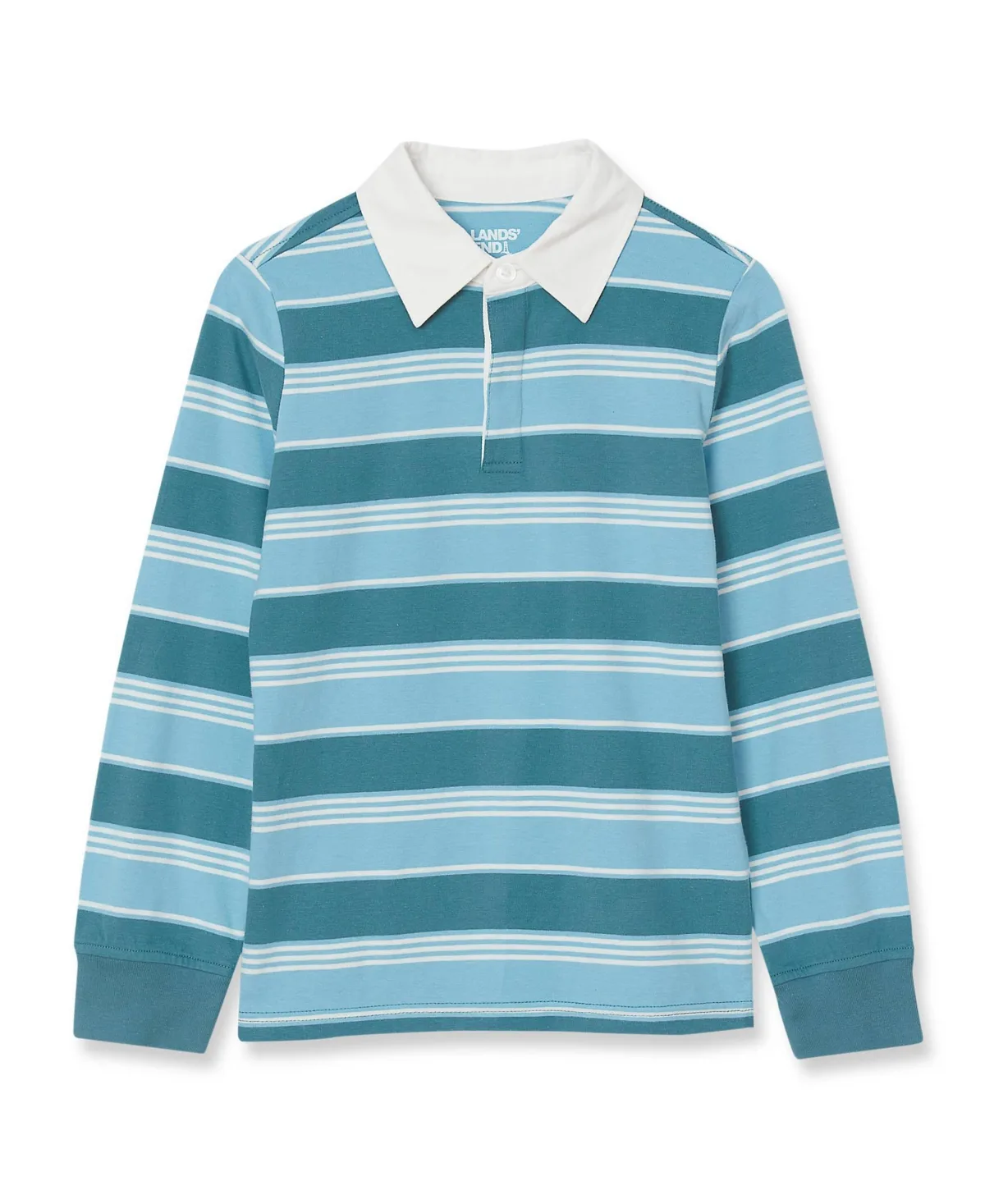 Long Sleeve Collared Rugby Shirt by Lands' End