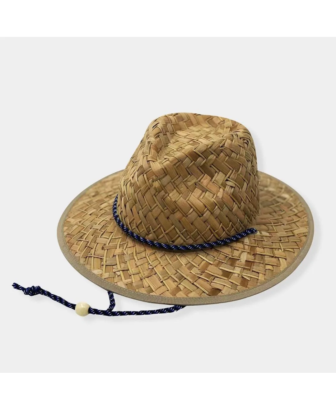 Patterned Underbrim Cane Natural Straw Hat by Kanut Sports
