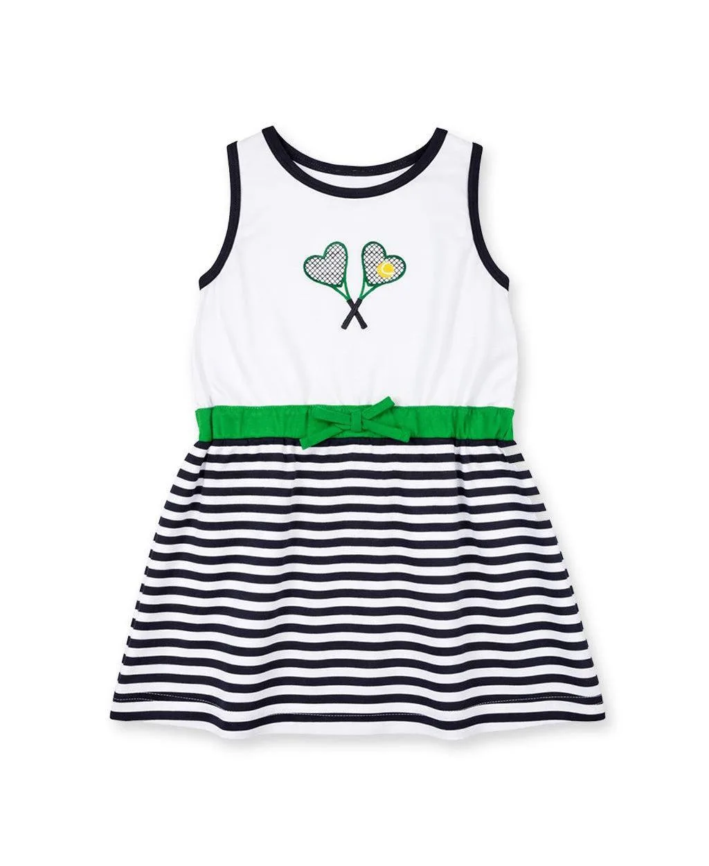 Stripe Knit Dress with Tennis Rackets by Florence Eiseman