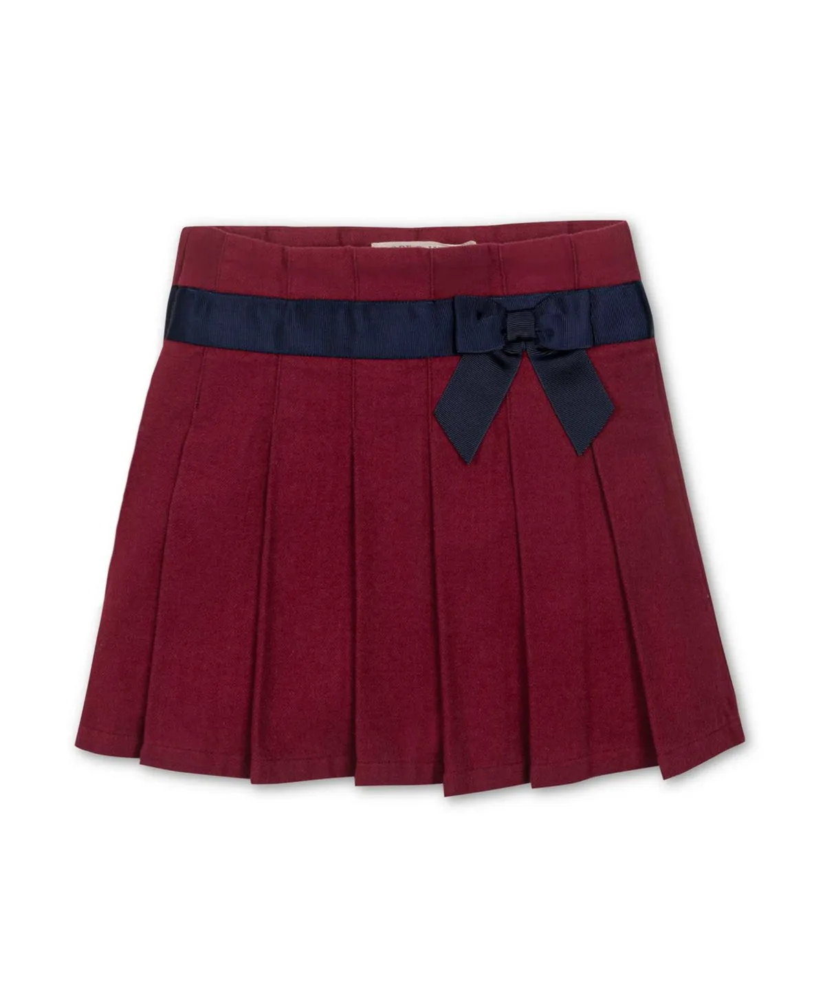 Organic Brushed Cotton Pleated Skirt with Bow by Hope & Henry