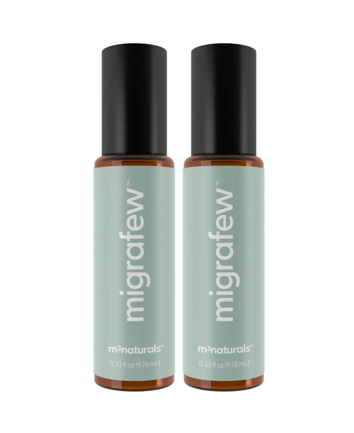 MigraFew Aromatherapy Roll on with Peppermint, Spearmint and Lavender Essential Oils 9.76 Milliliter Pack of 2 by M3