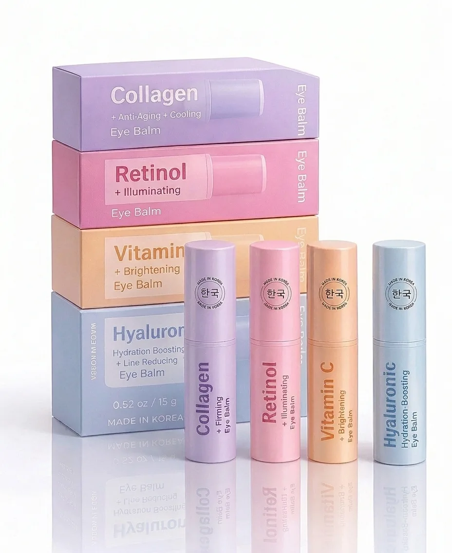 4-Step Korean Eye Balm Collection - Korean Skin Care Complete Under-Eye Renewal Set by Lovery