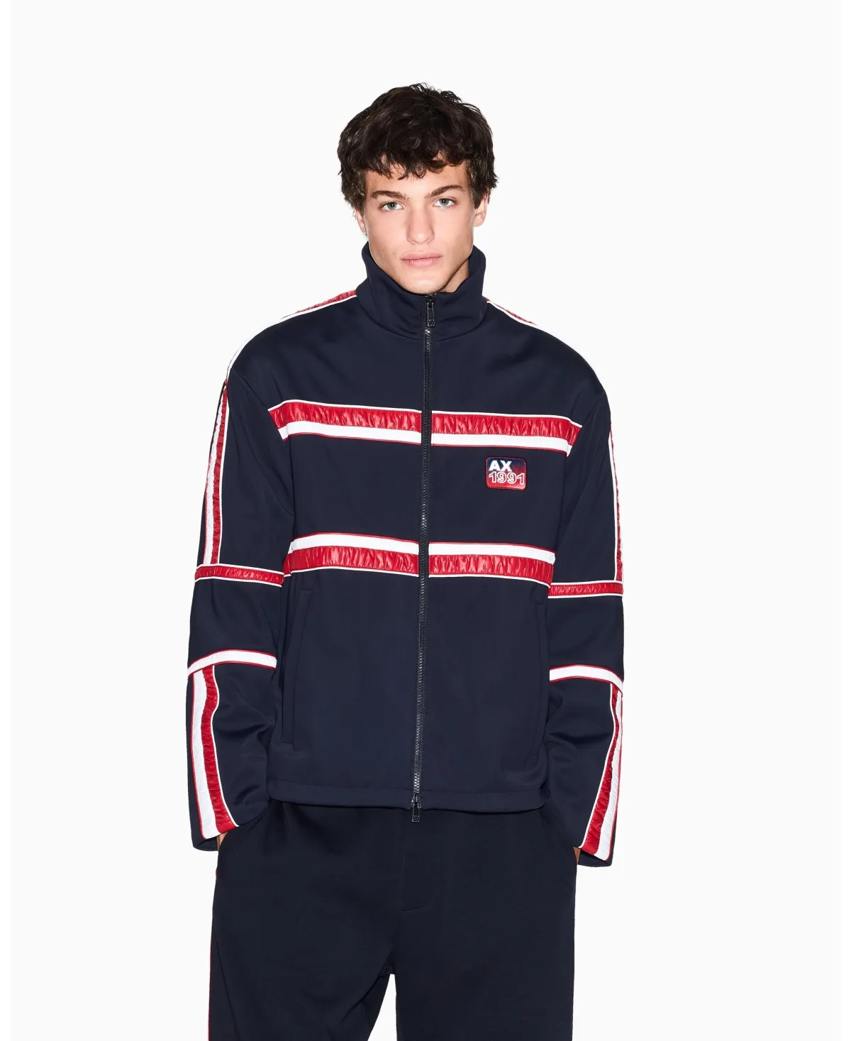 "A x 1991" Logo Arm Tape Hoodie by A|x Armani Exchange