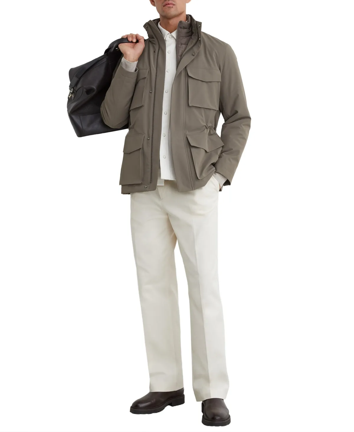 Glick Hooded Removable Gilet Four-Pocket Jacket by Reiss