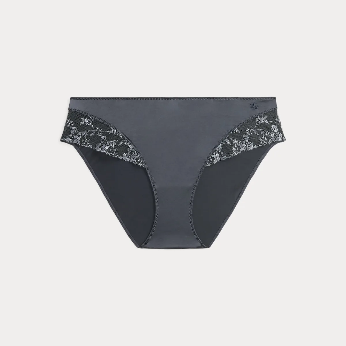 Embroidered Mesh & Satin Tap Short Brief by Lauren Ralph Lauren