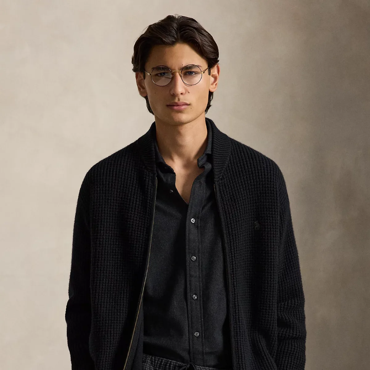 Waffle-Knit Wool-Cotton Full-Zip Jumper by Polo Ralph Lauren