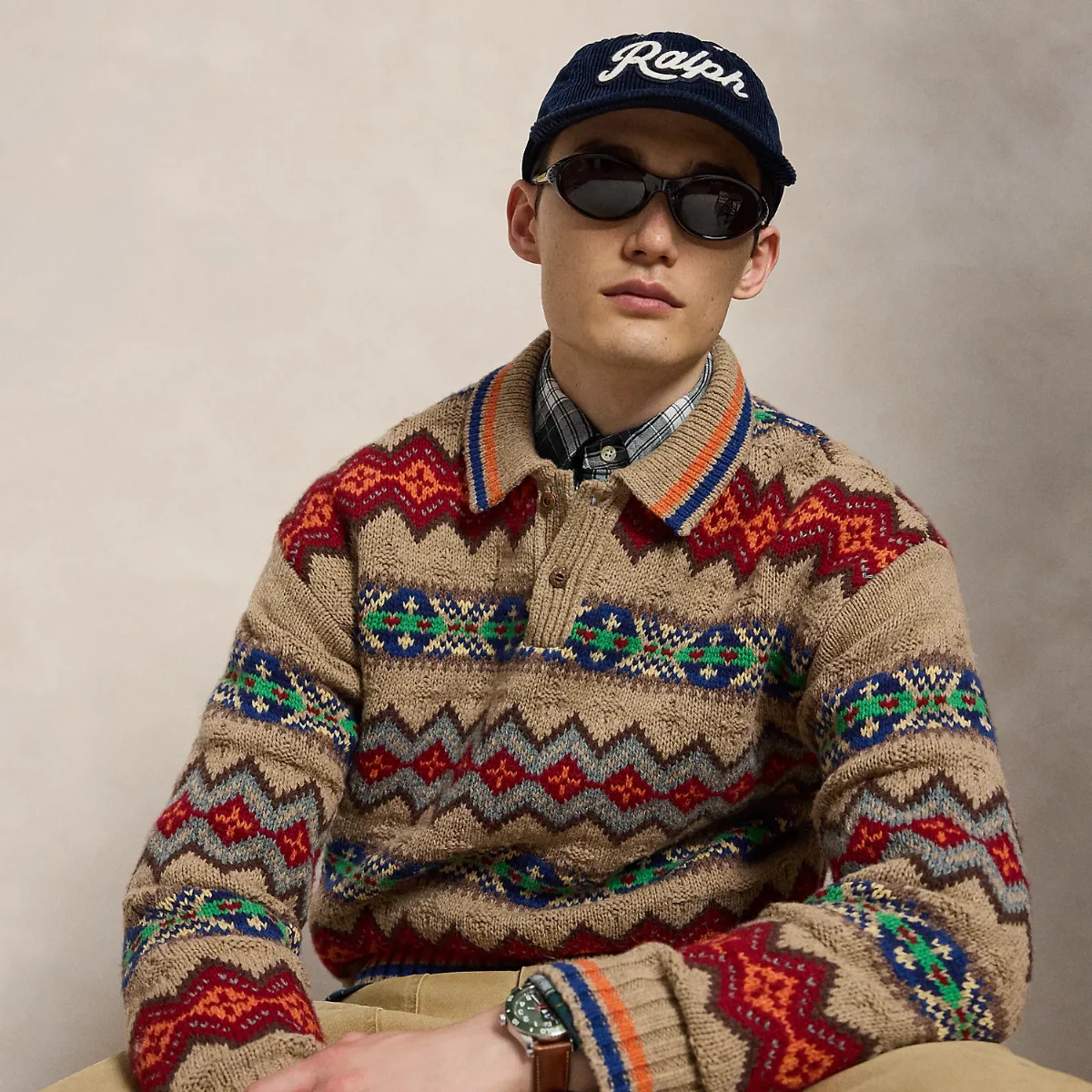 Fair Isle Wool-Blend Polo-Collar Jumper by Polo Ralph Lauren