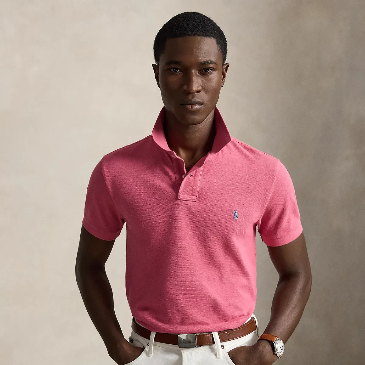 Slim Fit Mesh Polo Shirt by Polo Ralph Lauren