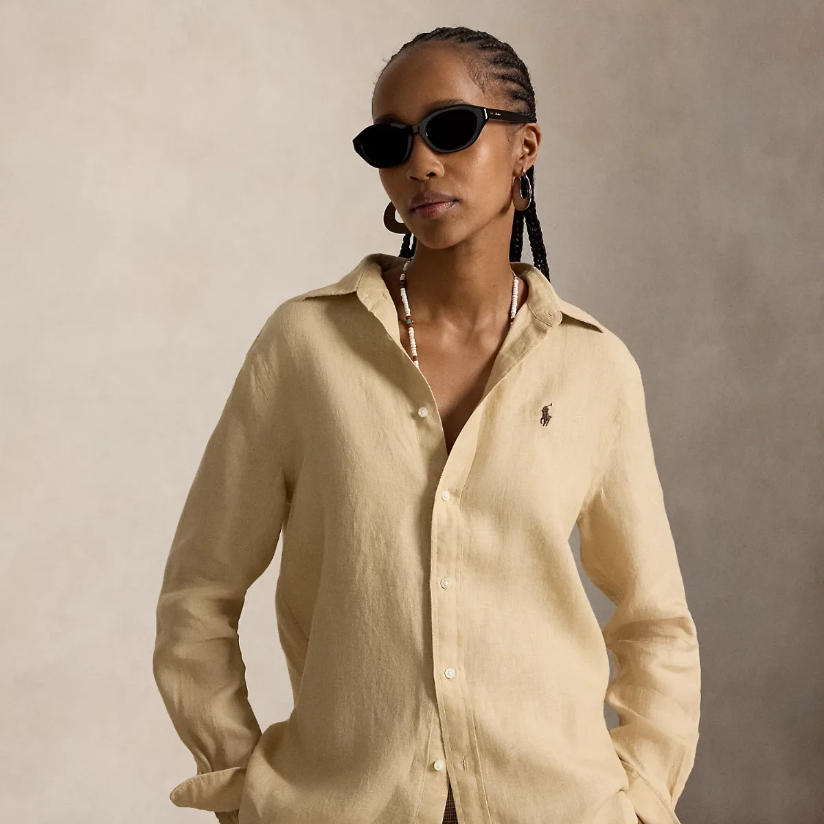 Classic Fit Linen Shirt by Polo Ralph Lauren
