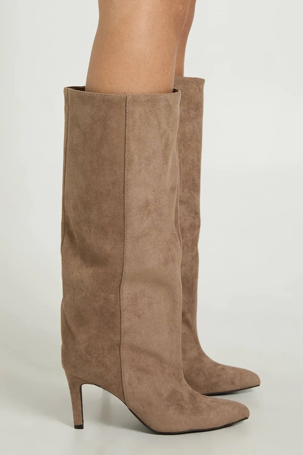 Knee High Stiletto Column Boots by boohoo