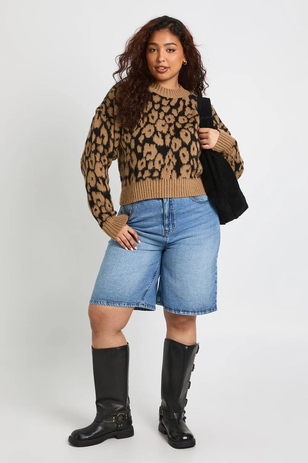 Ribbed Crew Neck Jumper by boohoo