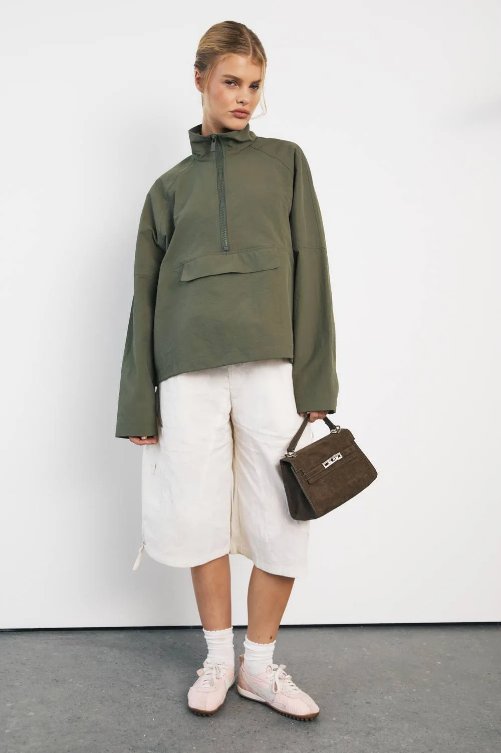 Nylon Pocket Cargo Jort by boohoo