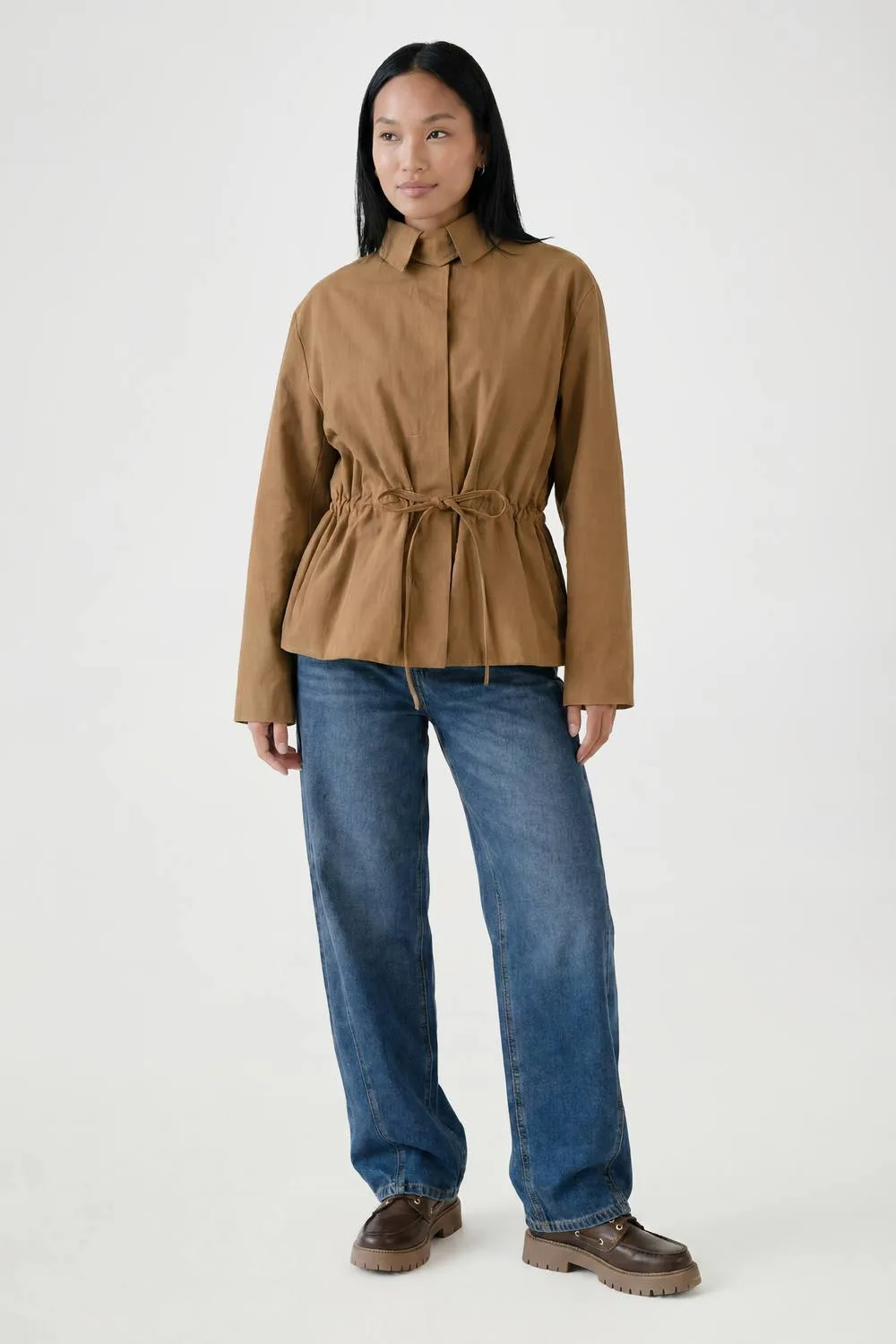 Cinched Waist Utility Jacket by boohoo