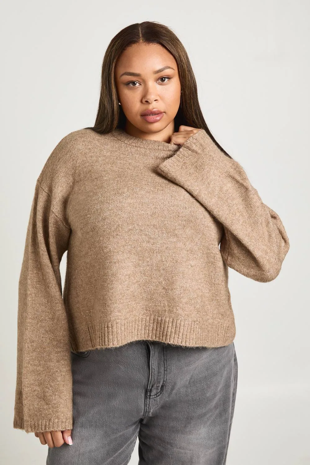 Crew Neck Jumper by boohoo