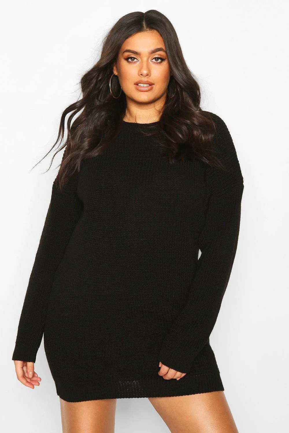 Crew Neck Jumper Dress by boohoo