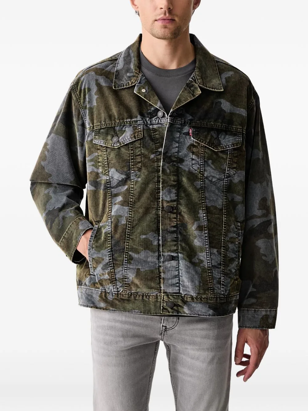 Camouflage-Print Corduroy Jacket by Levi's