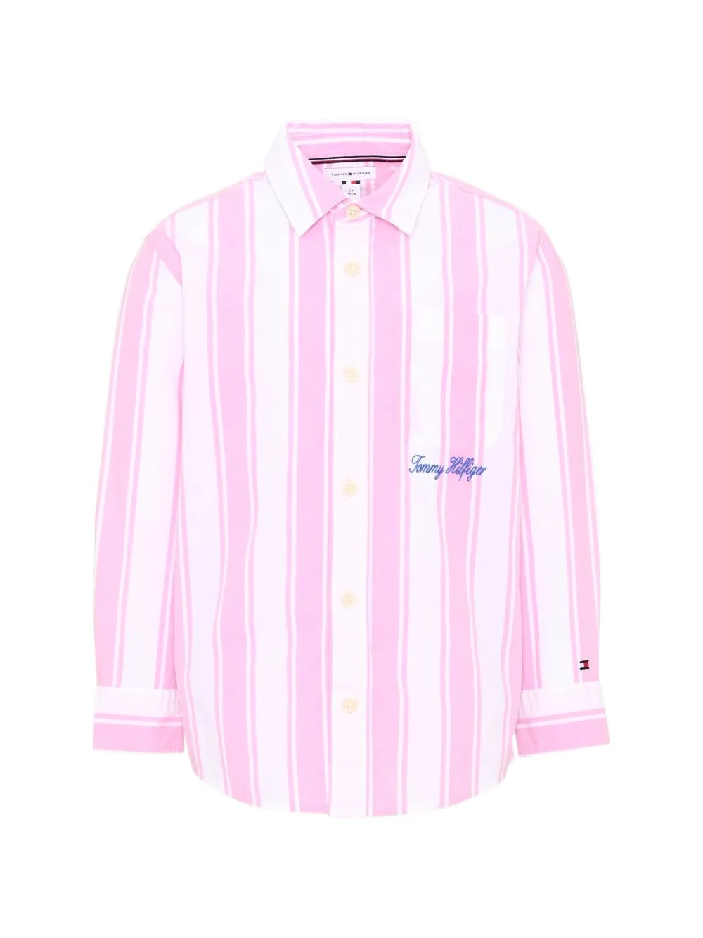 Vertical-Stripe Logo-Embroidered Shirt by Tommy Hilfiger Junior