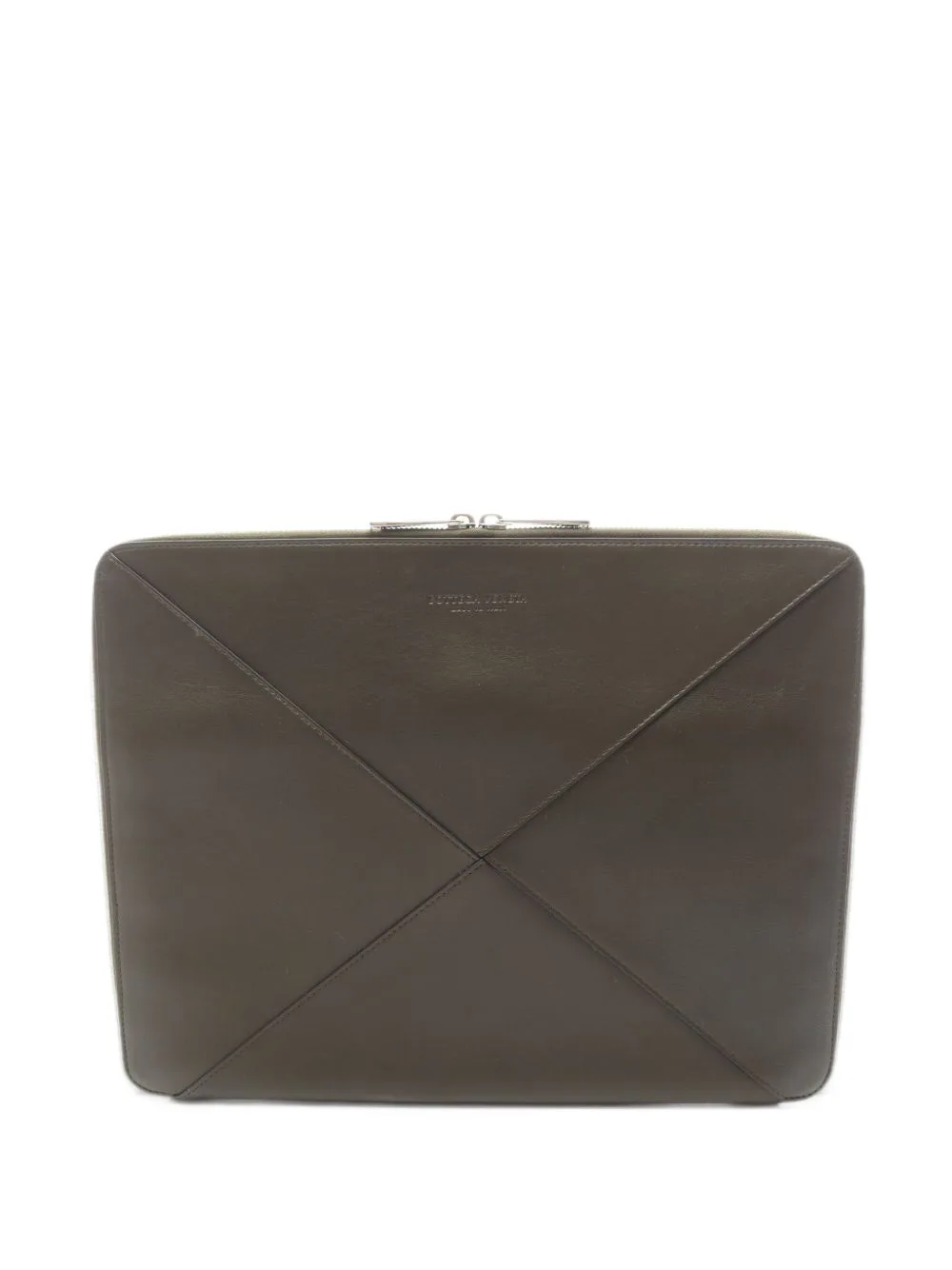 2010s Panelled Leather Clutch Bag by Bottega Veneta Pre-Owned