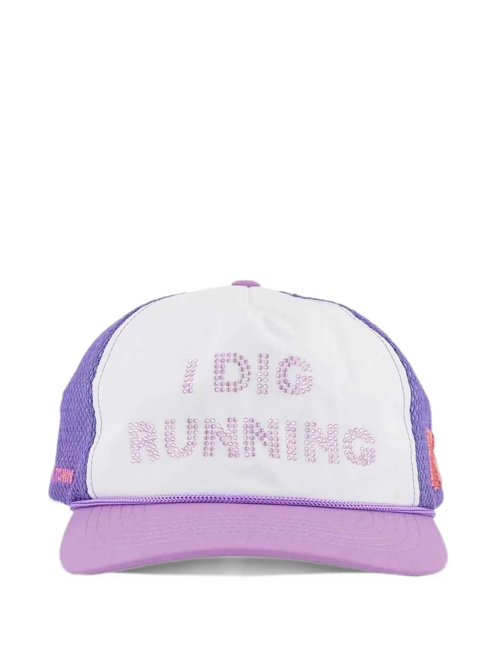 I Dig Running Crystal-Embellished Mesh-Panel Cap by ALEX ZONO