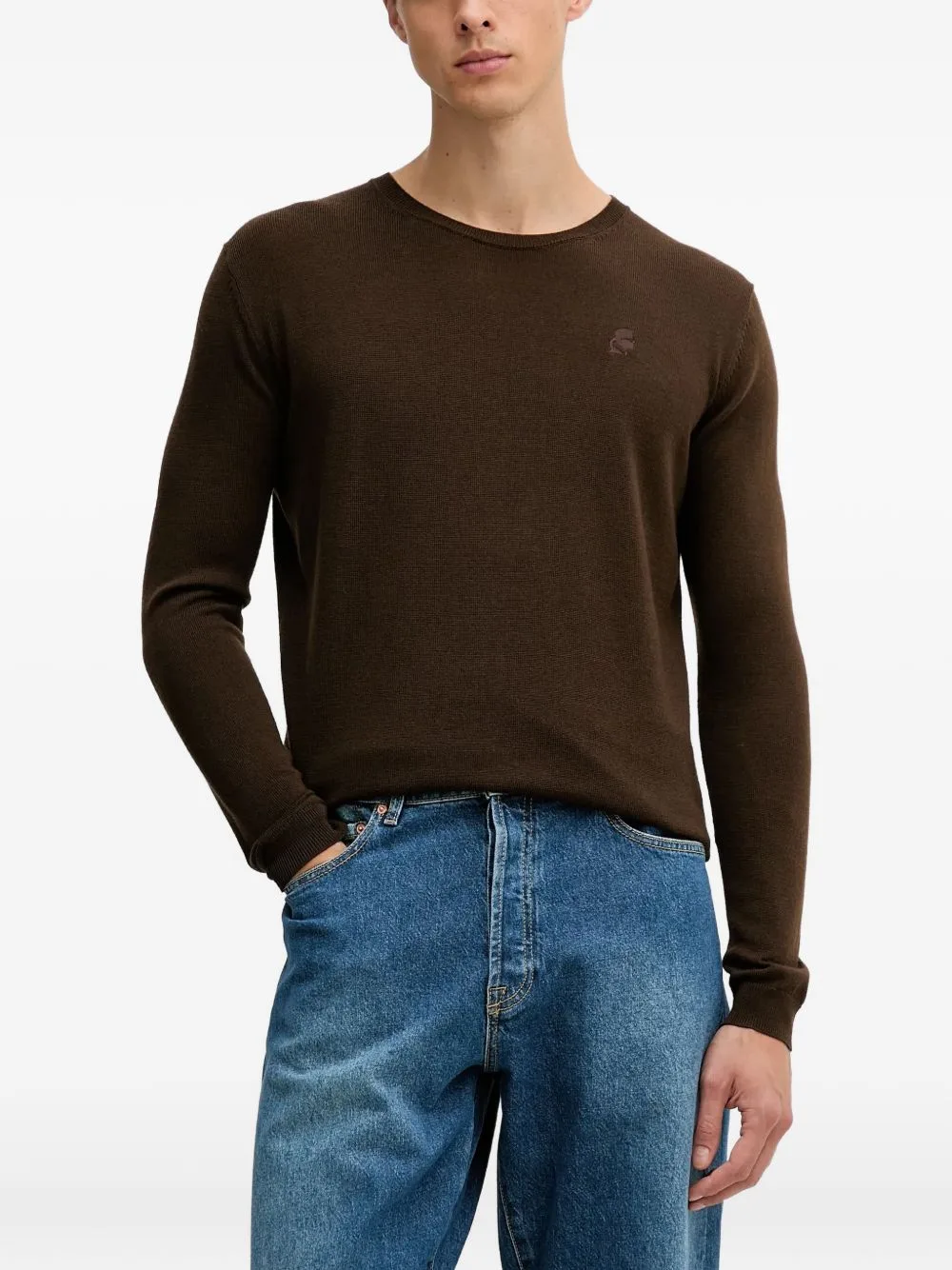 Logo Crew-Neck Sweater by Karl Lagerfeld