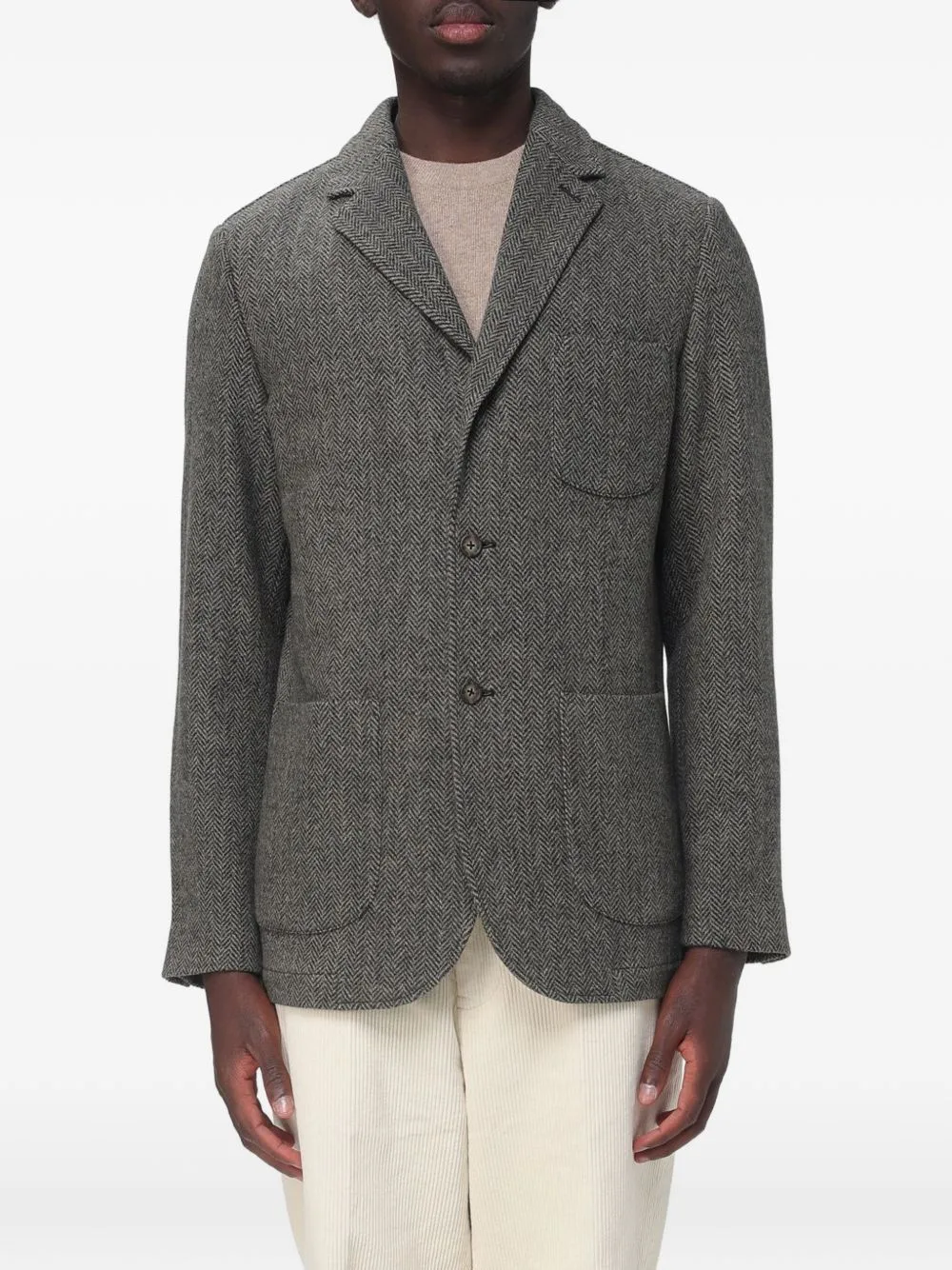 Neddick Herringbone-Pattern Single-Breasted Jacket by Sebago