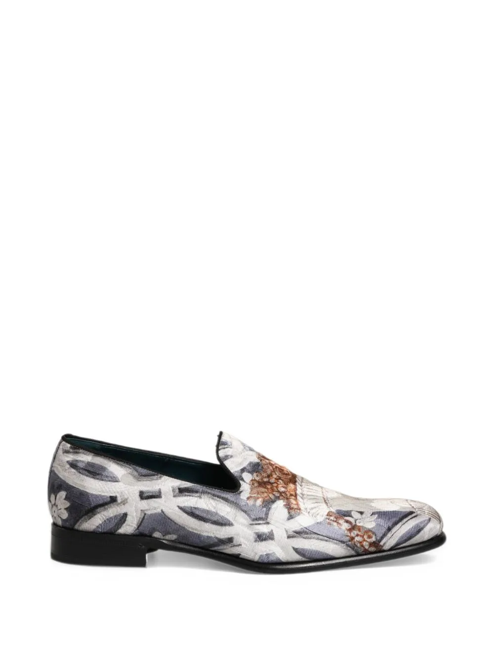 Floral-Tapestry Embroidered Loafers by Dolce & Gabbana