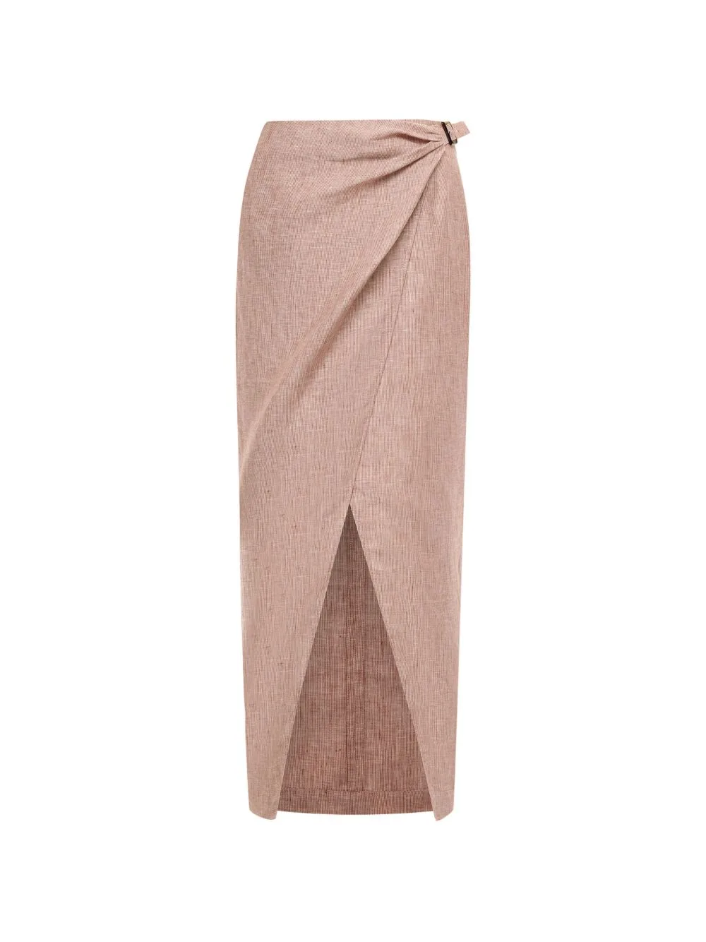 Buckle-Fastening Wrap Maxi Skirt by 12 STOREEZ
