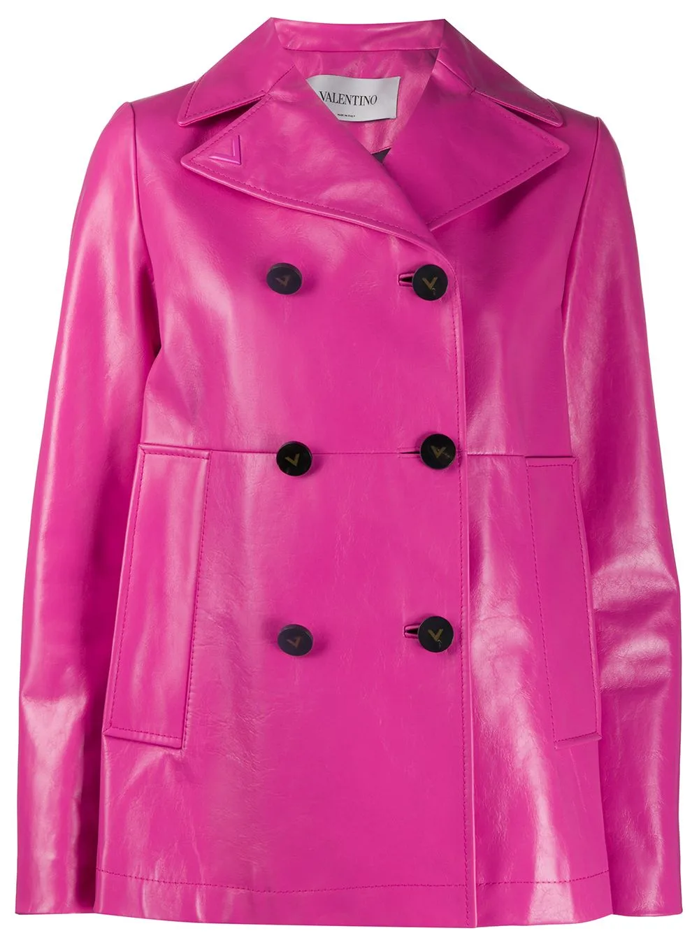 Double-Breasted Leather Jacket by Valentino Garavani