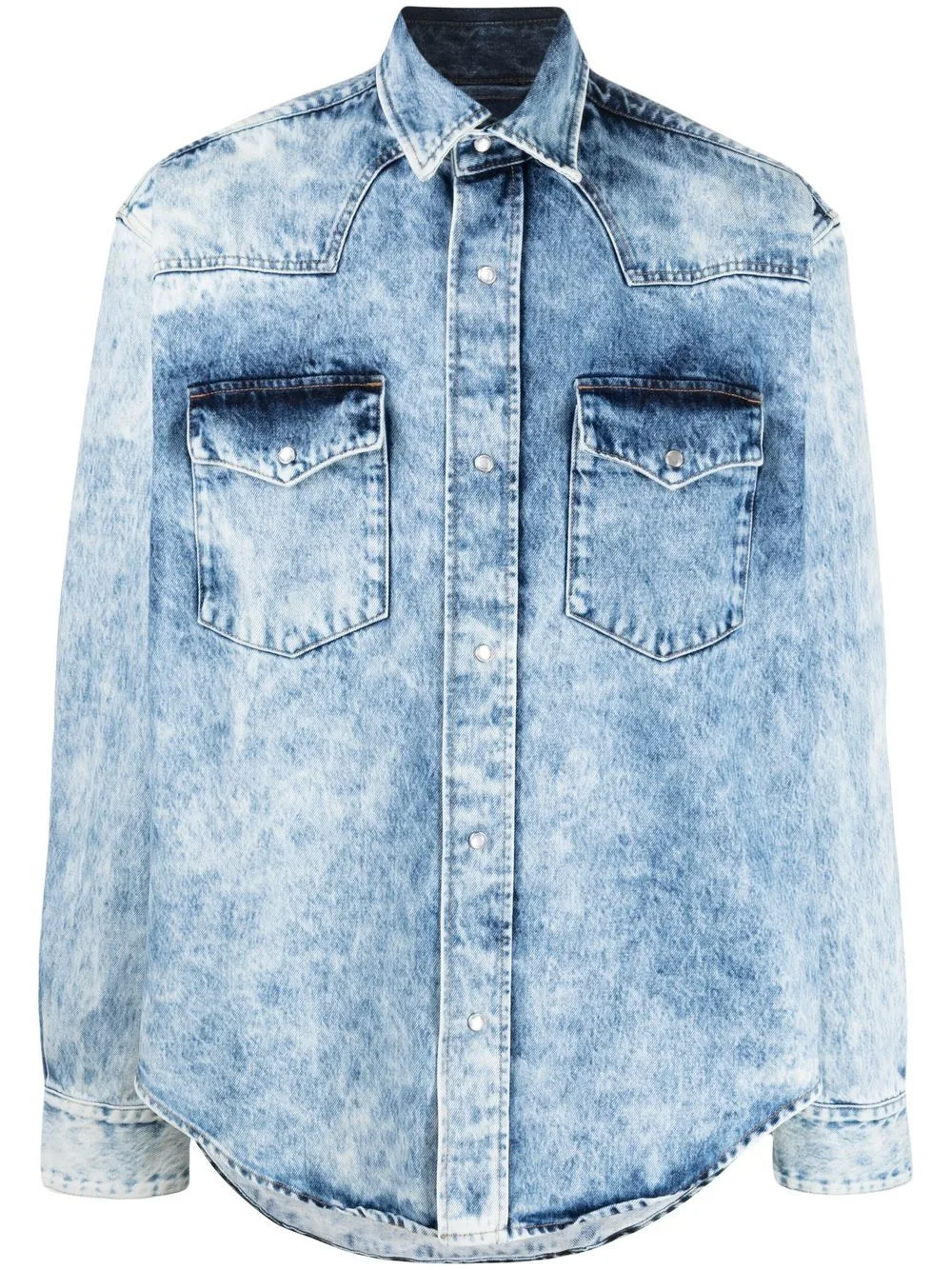 Acid-Wash Denim Shirt by VTMNTS