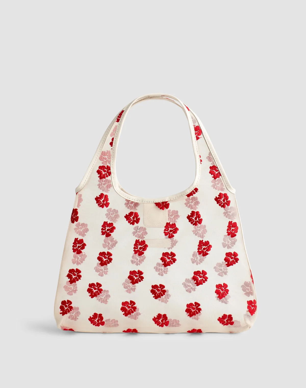 Floral-Embroidered Mini Shopper Bag by MW