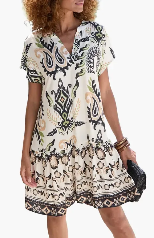 Flounce Hem Shift Dress by LASCANA