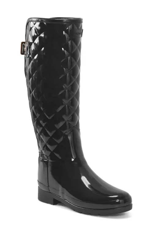 Original Refined High Gloss Quilted Waterproof Rain Boot by Hunter