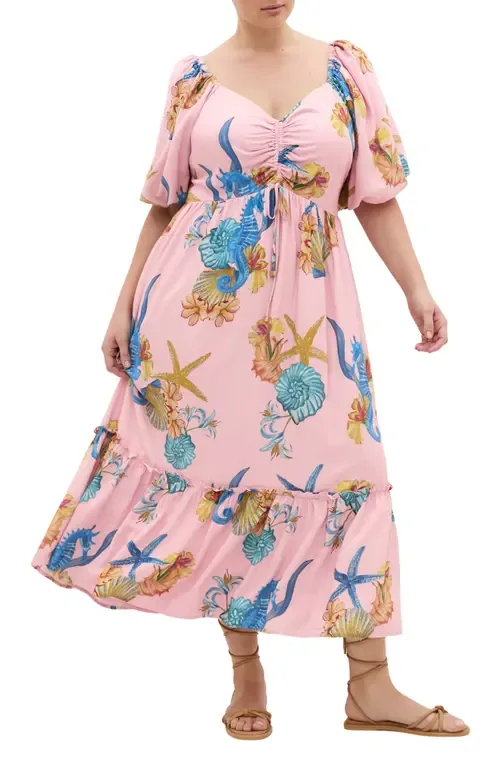 Giselle Seahorse Print Maxi Dress by City Chic