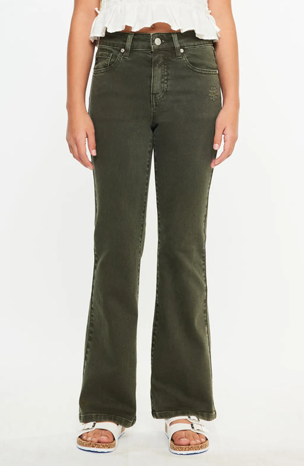 Ezra High Rise Flare Jeans by KanCan