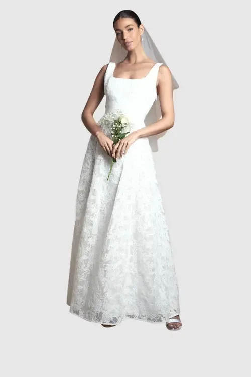 Lace Wrap Maxi Dress by Coast